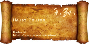 Hausz Zsuzsa névjegykártya