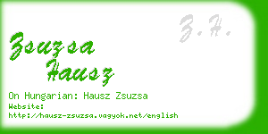 zsuzsa hausz business card